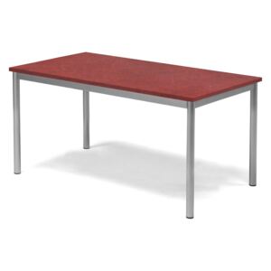 Stół SONITUS, 1200x700x600 mm, linoleum, czerwony