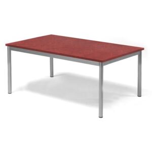 Stół SONITUS, 1200x800x500 mm, linoleum, czerwony