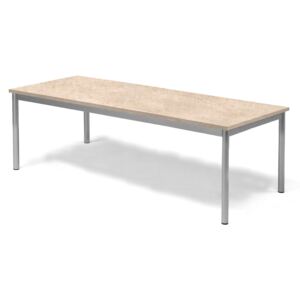 Stół BORÅS, 1600x700x500 mm, linoleum, beżowy