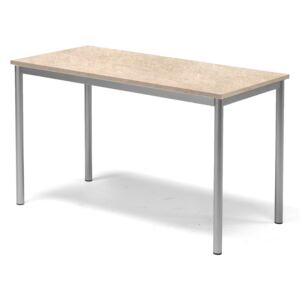 Stół PAX, 1200x600x720 mm, linoleum, beżowy
