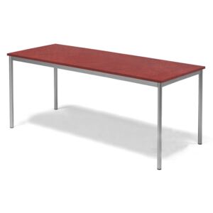 Stół PAX, 1800x800x720 mm, linoleum, czerwony