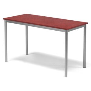 Stół PAX, 1200x600x720 mm, linoleum, czerwony