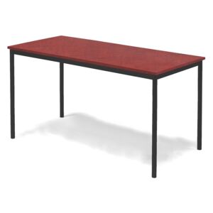 Stół SONITUS, 1600x800x800 mm, linoleum, czerwony