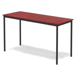 Stół SONITUS, 1600x700x900 mm, linoleum, czerwony