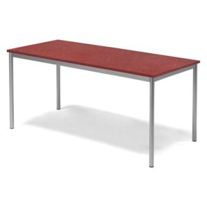 Stół SONITUS, 1600x800x720 mm, linoleum, czerwony