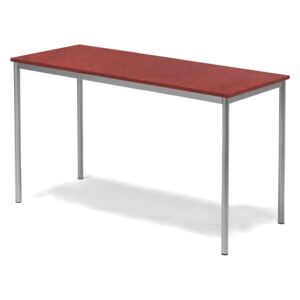 Stół SONITUS, 1600x700x900 mm, linoleum, czerwony