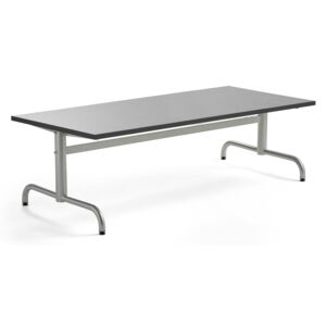 Stół PLURAL, 1600x700x500 mm, blat linoleum, szary, srebrny