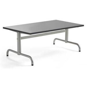 Stół PLURAL, 1200x700x500 mm, blat linoleum, szary, srebrny