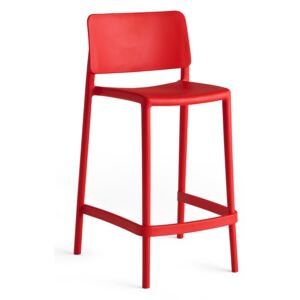 Krzesło barowe RIO, siedzisko 650 mm, czerwony