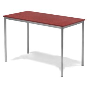 Stół SONITUS, 1400x800x900 mm, linoleum, czerwony