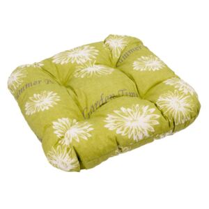 Poduszka SŮSA zielony z kwiatem 30368-211
