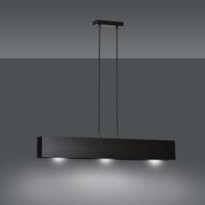 GENTOR 3 BLACK 672/3 oryginalna lampa wisząca czarna LOFT regulowana metalowa DESIGN