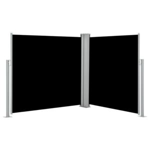Zwijana markiza boczna, czarna, 100 x 600 cm