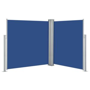 Zwijana markiza boczna, 140 x 600 cm, niebieska