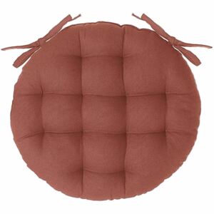 Okrągła poduszka na krzesło ROUND, Ø 38 cm, kolor terrakota