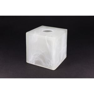 Klosz szklany Kostka 120x120 alabaster