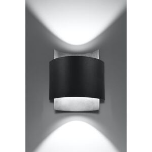 Oryginalny prostokątny kształt nowoczesny Kinkiet IMPACT CZARNY Lampa stal na ścianę Idealna do salonu, sypialni, korytarza Oprawa żarówka G9 Oświetle