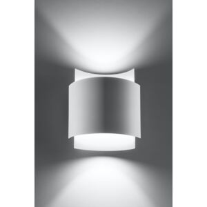 Oryginalny prostokątny kształt nowoczesny Kinkiet IMPACT BIAŁY Lampa stal na ścianę Idealna do salonu, sypialni, korytarza Oprawa żarówka G9 Oświetlen