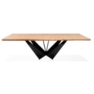 Stół dębowy rozkładany Pablo nowoczesny metalowy drewniany