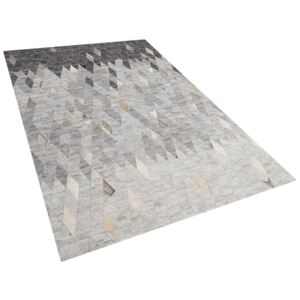 Skórzany dywan 140 x 200 cm szary ATAKENT