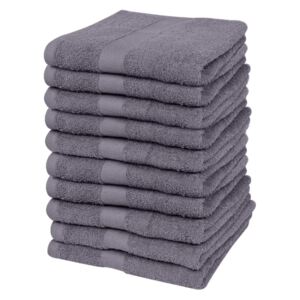 Mwgroup, Ręczniki, 10 szt., bawełna, 500 g/m², 30x50 cm, szary