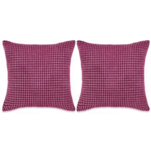 Zestaw poduszek ozdobnych z weluru MWGROUP, różowy, 60x60 cm, 2 szt