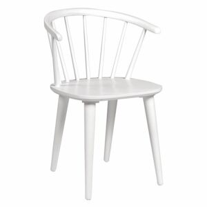 Białe krzesło do jadalni z drewna kauczukowca Folke Carmen