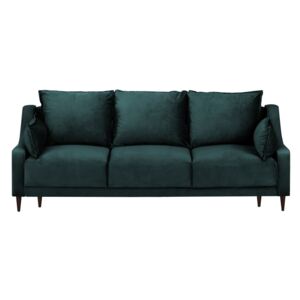 Niebieskozielona 3-osobowa rozkładana sofa Mazzini Sofas Freesia