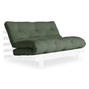 Sofa rozkładana z zielonym pokryciem Karup Roots White