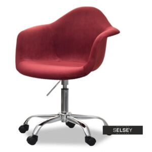 Fotel biurowy MPA move tap bordo gustowne krzesło obrotowe