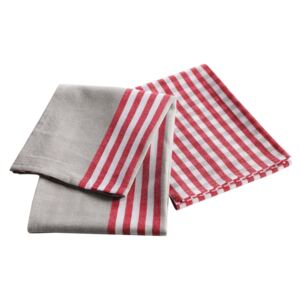 Ręczniki kuchenne 2 sztuki CHEF ETOILE, 50 x 70, kolor czerwony