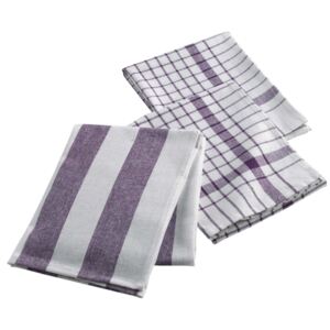 Ręczniki kuchenne 3 sztuki UTILO, 50 x 70 cm, kolor fioletowy