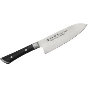 Nóż kuchenny SATAKE Hiroki Santoku, czarny, 17 cm