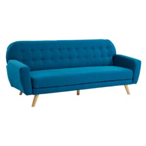 3-osobowa sofa rozkładana clic-clac —z tkaniny — LELIO — niebieska