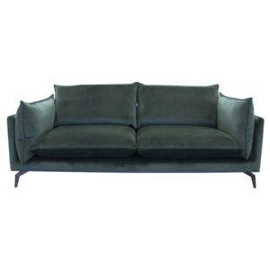 3-osobowa sofa welurowa KESTREL - Kolor zielony