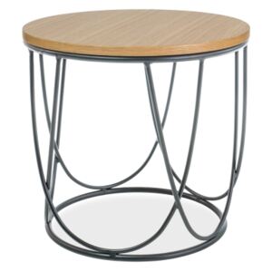 Designerski stolik z fornirowanym blatem Sepia II