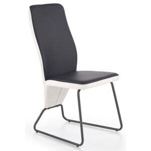 Krzesło ELIOR Asper, czarno-białe, 57x45x96 cm