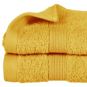 Bawełniany ręcznik do rąk w kolorze ochry, luksusowy ręcznik łazienkowy z bawełny o grubym splocie