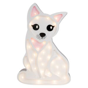 SELSEY Lampa dziecięca w kształcie kota z różowymi elementami ręcznie wykonana