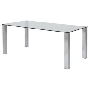 SELSEY Stół do jadalni Diogo 180x90 cm ze szklanym blatem