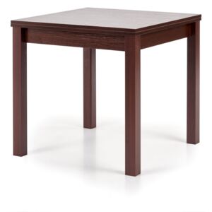 SELSEY Stół rozkładany Lea 80-160x80 cm ciemny orzech