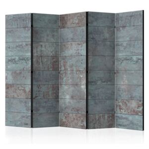 SELSEY Parawan 5-częściowy - Turkusowy beton