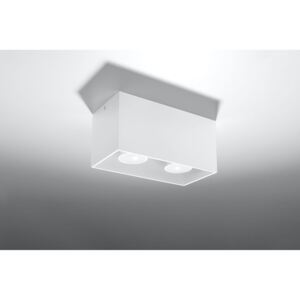 SOLLUX Ekskluzywna Lampa na Sufit Plafon QUAD MAXI Biały Prostokąt Oświetlenie LED