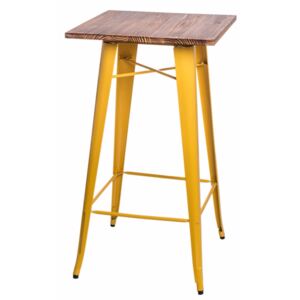 SELSEY Stół barowy Paris Wood 60x60 cm żółty-sosna
