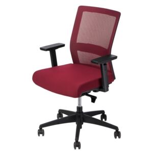 SELSEY Fotel biurowy Press czerwony z obrotowym siedziskiem