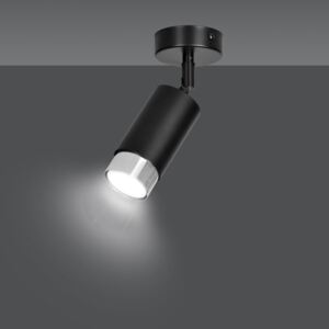 HIRO 1 BLACK-CHROME 964/1 nowoczesny regulowany spot LED sufitowy czarno srebrny