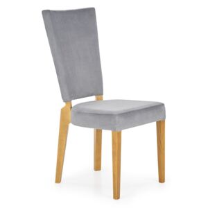 Halmar Krzesło ROIS Drewniane Nowoczesne/Klasyczne Dąb Miodowy/ Popielaty