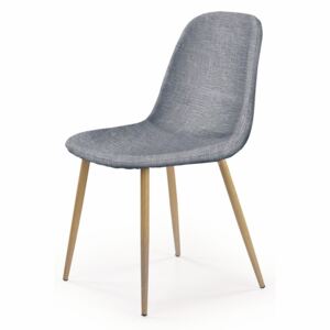 Krzesło K220 tapicerka - popiel, nogi - dąb miodowy