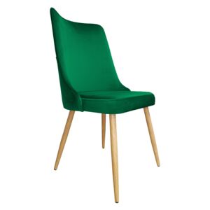 Krzesło CYPRIAN 2 VELVET zielone/dąb ☞ Kupuj w Sprawdzonych i wysoko Ocenianych sklepach