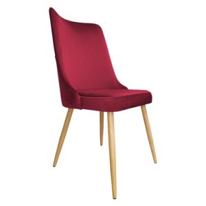 Krzesło CYPRIAN 2 VELVET bordowe/dąb ☞ Kupuj w Sprawdzonych i wysoko Ocenianych sklepach